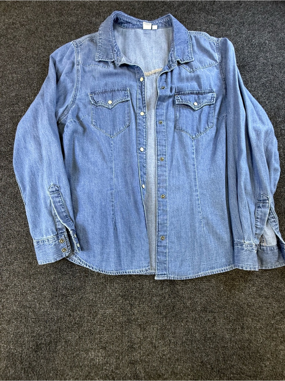 Classic Light Blue Chambrey Denim Shirt Jacket